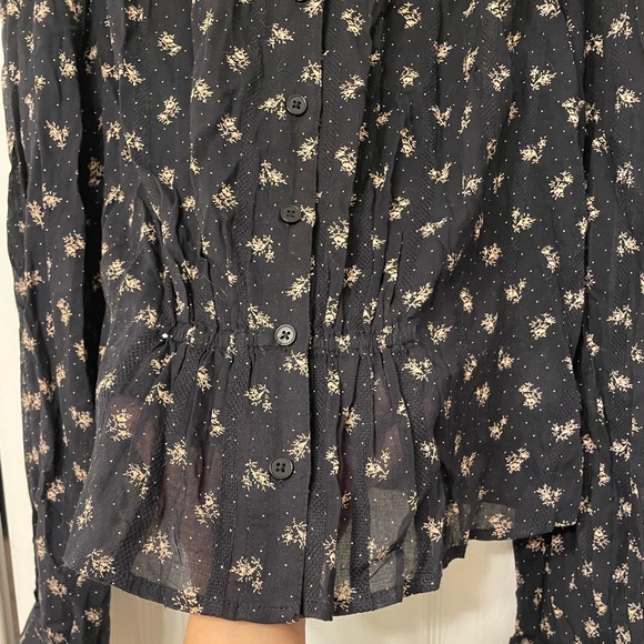 NWT LRL Blouse Black Floral - Picture 7 of 10